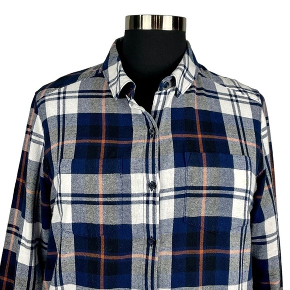 WOOLRICH HLT0669S COTTON PLAID LIGHTWEIGHT FLANNEL BUTTON DOWN SHIRT - Picture 7 of 14
